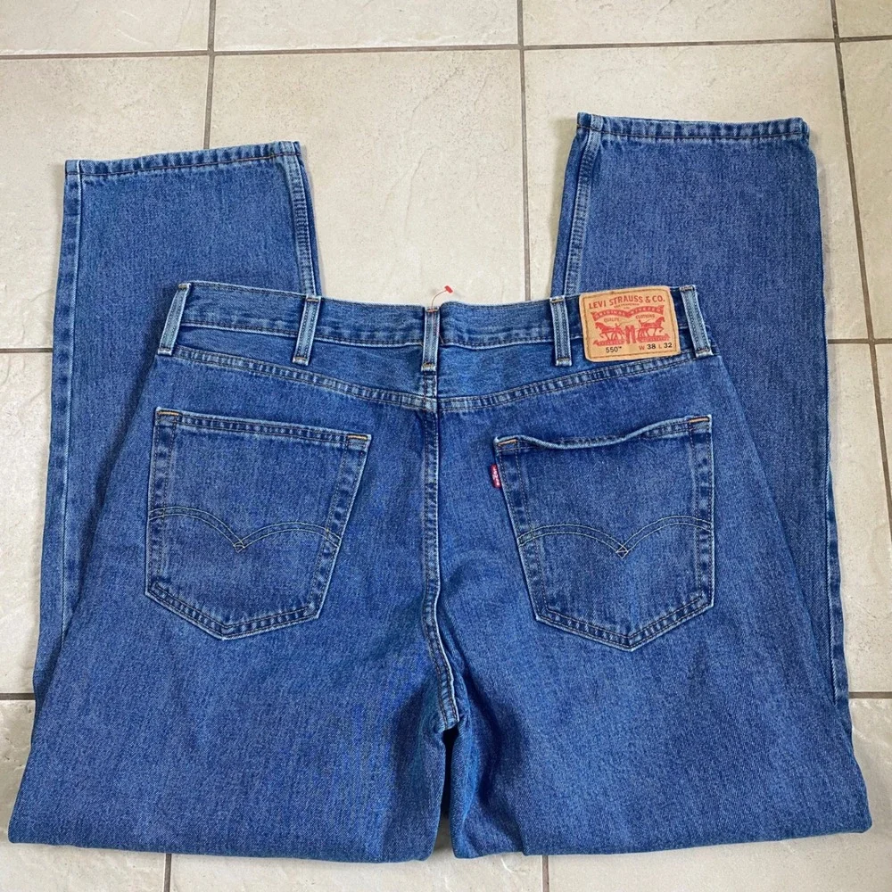 Levi‎ Strauss 550 Relaxed Fit Jeans Mens W38 L32 Blue Denim
